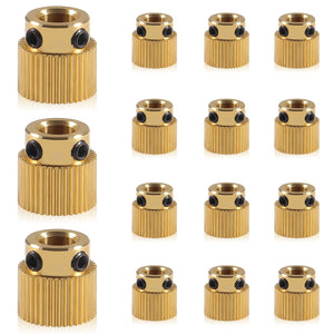 15pcs Extruder Wheel 40 Teeth Gear Brass Extruder Wheel Gear 3D Printer Parts Compatible with CR-10, CR-10S, S4, S5, Ender 3, En
