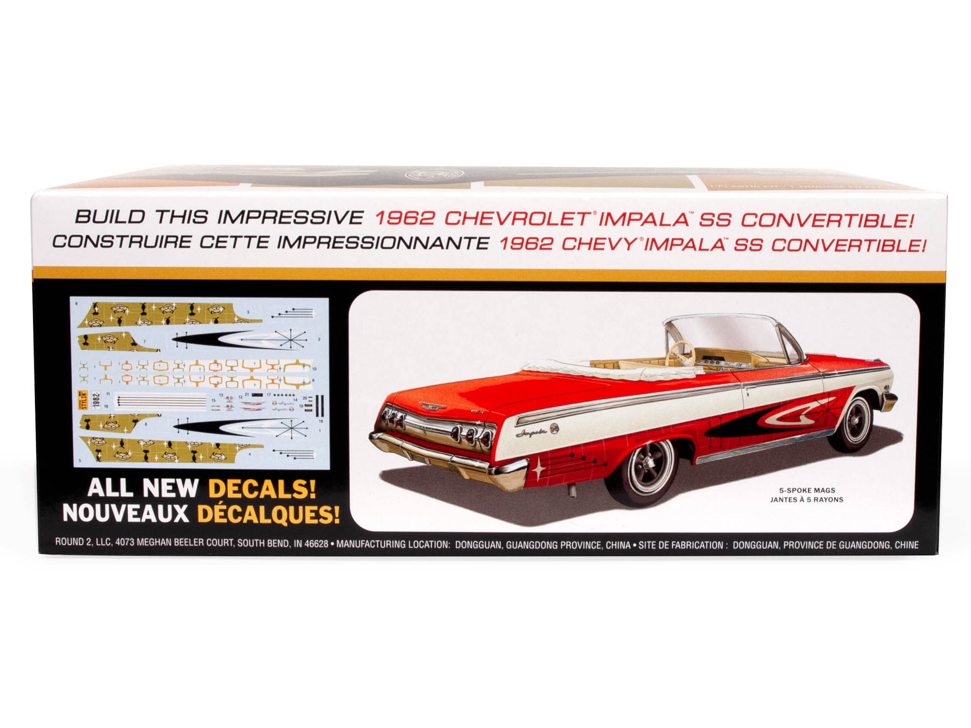 Amt 1962 Chevy Impala Convertible 1:25 Scale Model Kit