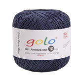 golo Crochet Thread Yarns for Begingers Size10 Navy Blue Yarn 357