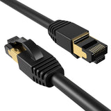 Cables Direct Online Cat8 Black 25FT SFTP Ethernet Patch Cable 40Gbps 2000Mhz Connection 26AWG Shielded Copper RJ45 Connectors f