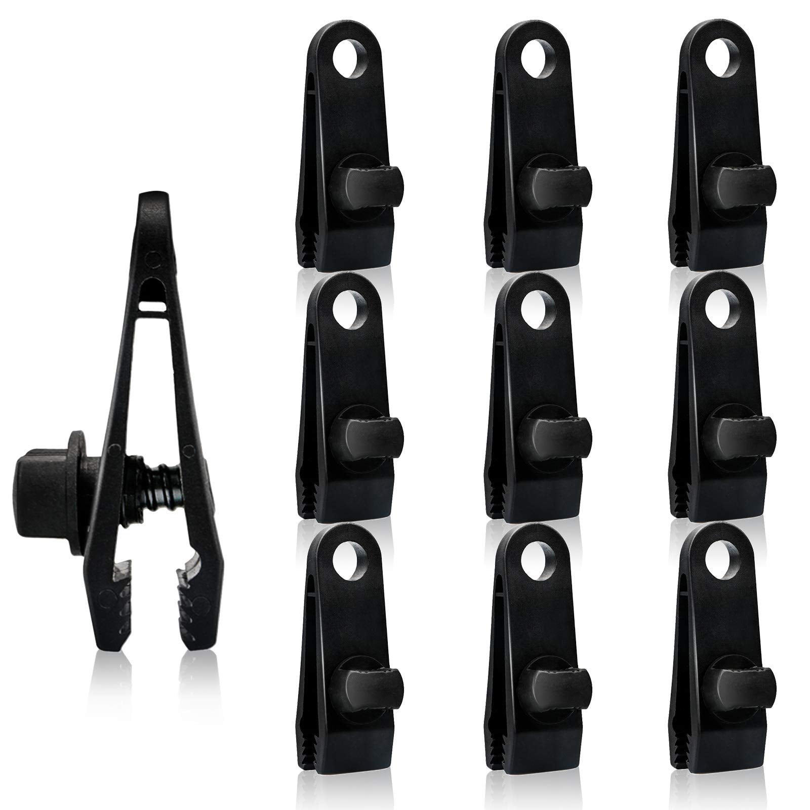 10pcs Tarp Clips, Tarp Clamps, Tarp Clips Thumb, Tarp Clips Heavy Duty Lock Grip, Plastic Tent Clips Clamps, Poly Tarpaulin Clip
