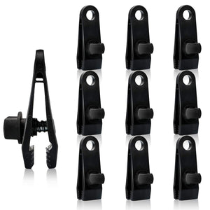 10pcs Tarp Clips, Tarp Clamps, Tarp Clips Thumb, Tarp Clips Heavy Duty Lock Grip, Plastic Tent Clips Clamps, Poly Tarpaulin Clip