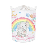 HUUMONSS Rainbow Animals Baby Laundry Hamper Collapsible Clothes Kids Storage Basket Large Girls Gift Toy Box Bin for Bedroom, E