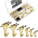 Uniclife 152 Pcs Picture Hanging Kit, 10 lb, 20 lb, 30 lb, 50 lb, 75 lb, 100 lb Heavy Duty Picture Hangers for Drywall & Wood, P