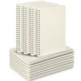 Henoyso 10 Pcs Blank Spiral Notebook 5.7 X 8.3 Unlined Notebook With Clear Hardcover 100 Pages Blank Notebook Thick Bulk Primary