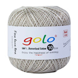golo Crochet Thread Size10 Yarn for Hand Knitting Crochet Yarn Moonlight Grey 223