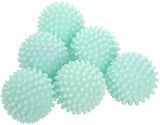 S&T INC. Reusable Plastic Dryer Balls, 6 Pack, 2.5 Diameter, Mint Blue