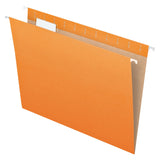 Pendaflex Recycled Hanging Folders, Letter Size, Orange, 1/5 Cut, 25/BX (81607)