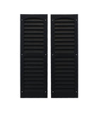 Shed Windows and More Louvered Shed Shutter or Playhouse Shutter Black 9 X 27 Sold by The Pair