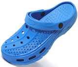 Chaychax Men S And Women S Arch Support Clogs Garden Shoes Slip-On Outdoor Beach Slippers With Removable Cushion Footbed Sapphire 8-9 Women/6.5-7.5 Men -Like New