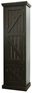American Heartland Rustic Single Door Pantry, Rustic Antique Black