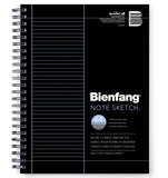 Bienfang NoteSketch - Half-Lined Half Blank Notebook - 8.5 in. x 11 in. Sketch & Note Taking Paper Pad, 64 Sheets Spiral Wire Bo