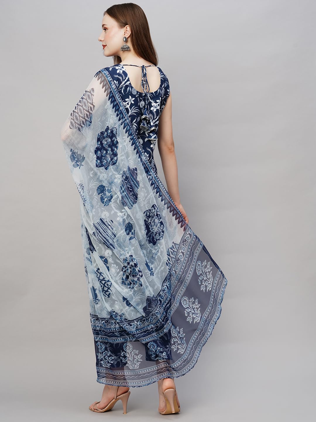 Anni Designer Women'S Rayon Blend Straight Printed Kurta With Pant & Dupatta (Ball-Blue-Nw_M_Blue_Medium),Blue,M,Rayon,Regular,Dupatta