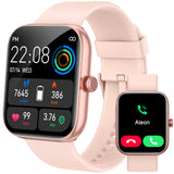 Smart Watch for Women, Smartwatch for iPhone & Android Bluetooth (Answer/Call) Built-in Alexa, 1.91 HD Fitness Tracker with 105