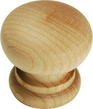 Hickory Hardware Natural Woodcraft Cabinet Knob P684UW 2 Pack Round 11/4Inch Unfinished Wood