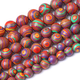 36PCS 10MM Beads Colorful Malachite Beads Round Loose Beads Natural Gem Beads for Jewelry Making 15