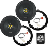 KICKER Speakers 6.5 inch for Subaru WRX/WRX STI 2016-2021 Upgrade Kit - Pair of CS Series with Adapters and Harness, Coaxial 6 1