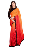 Pratham Blue Womens Silk Saree With Blouse Piece (Am-3102_Orange)