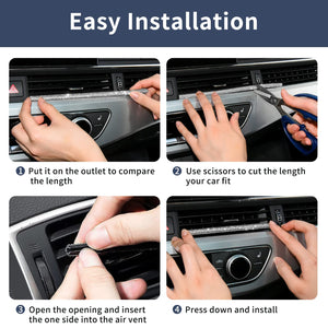 Insauto Bling Car Vent Outlet Trim,Bling Car Accessories For Women And Girls,10Pcs Rhinestone Car Air Conditioner Vent Decoratio