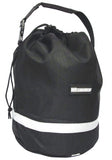 143/4 Unlined Bag, Drawstring Closure, 1 Pocket, Black