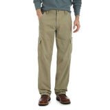 Wrangler Authentics Mens Relaxed Fit Cargo Pant (Logan), British Khaki Twill, 35W x 30L