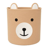 Saiiwnn Baby Laundry Basket, Bear Basket, Baby Shower Baskets, Bear Gift Baskets for Kids, Nursery, Toy Storage, Cotton Rope Ham