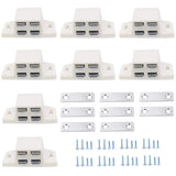 luckkyme 8 Pack Heavy Duty Shutter Hardware Magnetic Cabinet Catch Door Latch with Mounting Screw for Home Furniture Cabinet Cup