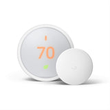 Google Nest Thermostat E Smart Thermostat + Google Nest Temperature Sensor Bundle White