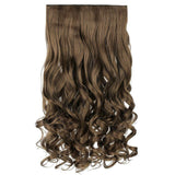 REECHO 20 1-pack 3/4 Full Head Curly Wave Clips in on Synthetic Hair Extensions HE008 Hair pieces for Women 5 Clips 4.5 Oz Per P