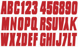 Hardline Products Series 350 Factory Matched 3-Inch Boat & PWC Registration Number Kit, Solid Red - RED350EC