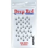 Deep Red Stamps Rain Drops Rubber Cling Stamp 2 x 3 inches