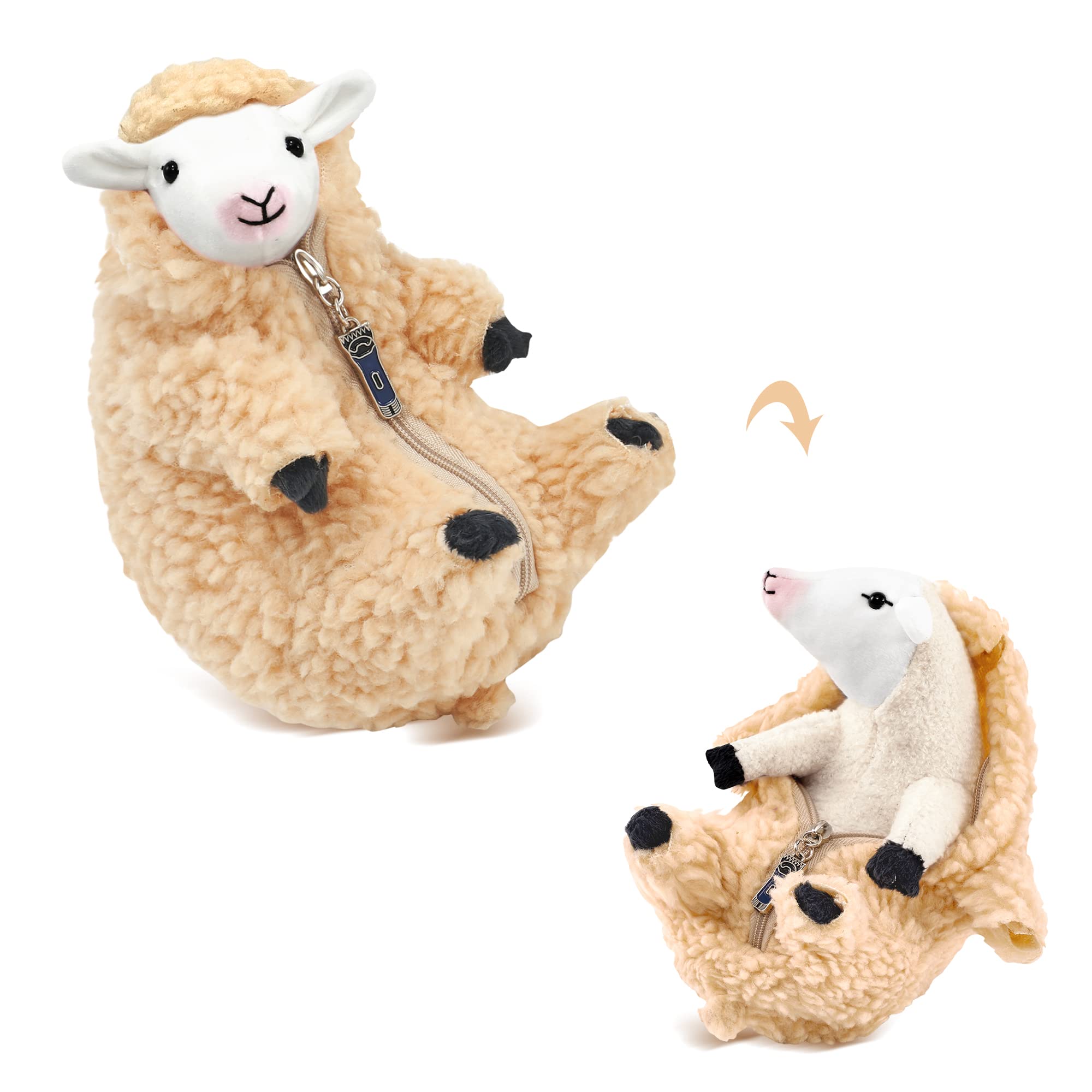 AGRIMONY Cute Shaved Sheep Stuffed Animals Kawaii Lamb Plush Toys Valentines Day Mothers Day Birthday Funny Gifts for Women Girl