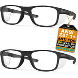 HTS HUNTERSKY P11 Safety work Glasses Women Men Youth with Side Shields Z87 Anti Scratch Fog Resistant nurse medical surgical pi