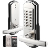 Elemake Keypad Door Lock, Keyless Entry Door Lock Mechanical Lock with Keypad, Combination Code Locks with Handle, Right Handed 