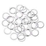 uxcell 150 Pcs Aluminum Flat Washer, 12 x 16 x 1.5mm Round Seal Gaskets Flat Spacers for Screws Bolts Machinery Repair Accessori