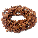 31 inches Chip Stone Loose Gemstones Beads Drilled Strand for Jewelry Making (Gold Sand Stone)