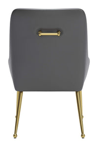 Zuo Maxine Dining Chair Gray & Gold