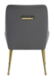 Zuo Maxine Dining Chair Gray & Gold