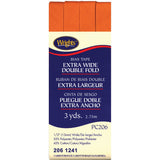 Wrights 1172061241 Extra Wide Double Fold Bias Tape, Carrot, 3Yard