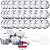 300 Pieces Blank Button Making Supplies Round Badge Parts Metal Pin Badge Kit for Button Maker Machine, Including Metal Shells B