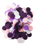 Playfully Ever After Light Pink, Purple, Dark Purple & White Craft Felt Circles (1 Inch 200pc)