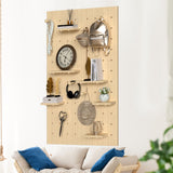 AMSXNOO Wood Pegboard Wall Organizer Panels, Wooden Pegboard Combination Wall Organizer Kit, Display Peg Board Panel Kits for Of