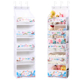 WERNNSAI Unicorn Over the Door Organizer, 5 Large Pockets Hanging Organizer with 10 Mesh Side Pockets, Storage Toy Diaper Baby E