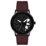 On Time Octus Spinning Car Wheels Gyro Men'S Sport Watch| Rotating Sports Car Wheel Design Watches For Boy'S And Men (Brown)