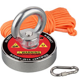 MUTUACTOR Powerful Fishing Magnet,1.89Neodymium Rare Earth Magnet Heavy Duty,320lbs Strong Pulling Force Round Magnets with 