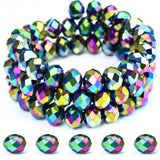 Dowarm 100 Pieces 10mm Crystal Glass Briolette Beads for Jewelry Making Crafts Wind Chimes Suncatchers, Glass Spacer Beads (Rain