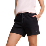 Enamor E062 Basic Cotton Shorts,Jet BlackApparel,L