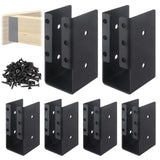 WENHUALI 2x4 Concealed Steel Joist Hangers, 24 Pack Hanger Brackets with Screws for Beams, Swings, Handrails, Fences