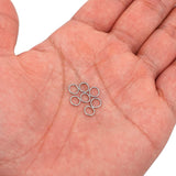 THREENEST 1000PCS 6mm 0.8mm Thickness 20 Gauge Stainless Steel Jump Rings, Unwelded Metal Round O Rings for Necklace Bracelet Ke