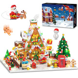 INSOON Advent Calendar 2025 Gingerbread House Mini Building Set with Lights, 24 Days Christmas Countdown Building Block Kit with